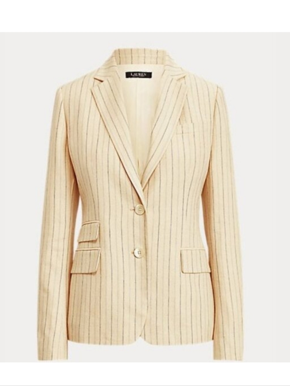 Ralph Lauren Striped Linen-blend Twill Blazer 2p